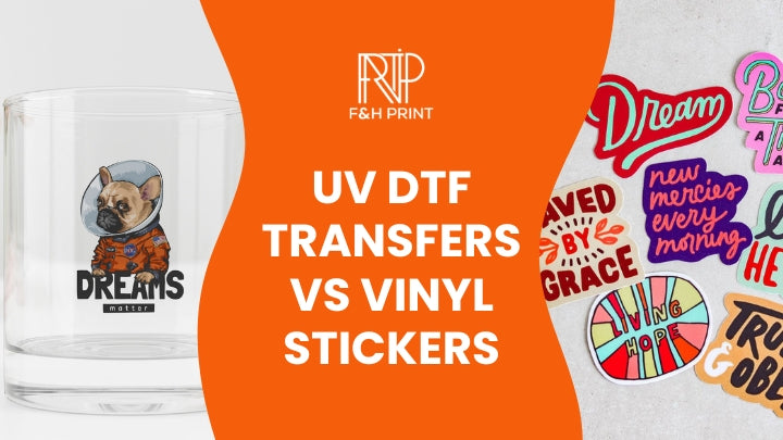 UV DTF Transfers VS vinyl stickers