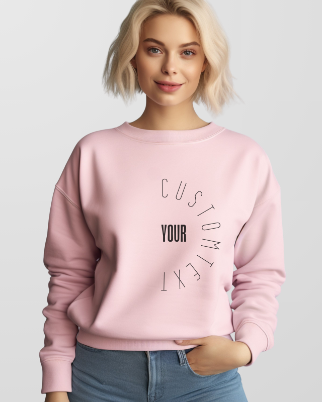 Custom printed crewneck sweatshirt